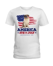 American 4th july - Rough Collie Ladies T-Shirt tile