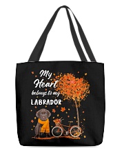 Belonging - CHOCOLATE Labrador All-Over Tote tile