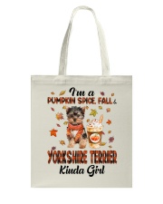 Pumpkin Kinda - Yorkshire Terrier Tote Bag tile
