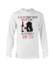 She Also Needs - Black Shih Tzu Long Sleeve Tee tile