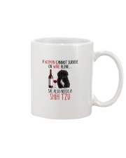 She Also Needs - Black Shih Tzu Mug tile