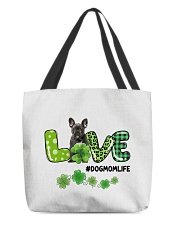Patrick Life - BLACK French Bulldog All-Over Tote tile