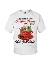 Hot Chocolate - Golden Retriever 2 Youth T-Shirt tile