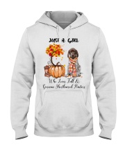 Girl Love Fall And - German Shorthaired Pointer Hooded Sweatshirt tile