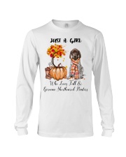 Girl Love Fall And - German Shorthaired Pointer Long Sleeve Tee tile