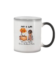 Girl Love Fall And - German Shorthaired Pointer Color Changing Mug tile