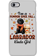 Pumpkin Kinda - BLACK Labrador Pup Phone Case tile