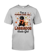 Pumpkin Kinda - BLACK Labrador Pup Classic T-Shirt front