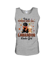 Pumpkin Kinda - BLACK Labrador Pup Unisex Tank tile