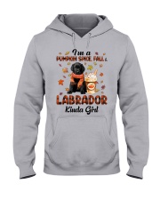 Pumpkin Kinda - BLACK Labrador Pup Hooded Sweatshirt tile