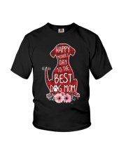Happy Mother's Day - Best Dog Mom - Dog Shape Youth T-Shirt tile