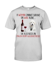 She Also Needs - English Cream Golden Retriever Premium Fit Mens Tee tile