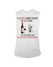 She Also Needs - English Cream Golden Retriever Sleeveless Tee tile