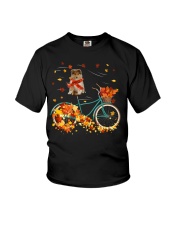 Autumn Bike - Rough Collie 2 Youth T-Shirt tile