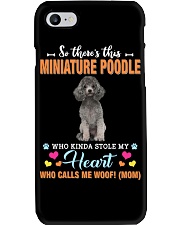 Kinda Stole - SILVER Miniature Poodle Phone Case tile
