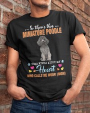 Kinda Stole - SILVER Miniature Poodle Classic T-Shirt apparel-classic-tshirt-lifestyle-26