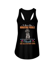 Kinda Stole - SILVER Miniature Poodle Ladies Flowy Tank tile
