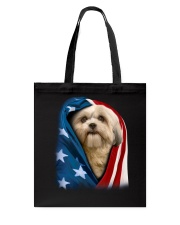 American flag - Shih Tzu Dog Tote Bag tile