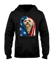 American flag - Shih Tzu Dog Hooded Sweatshirt tile