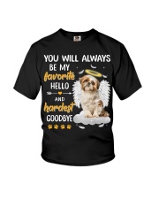 Hardest Goodbye - shih tzu Youth T-Shirt tile