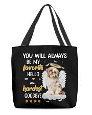 Hardest Goodbye - shih tzu All-Over Tote tile