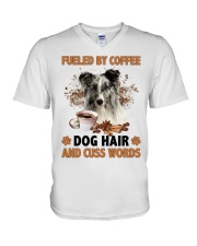 Fueled By - Shetland Sheepdog 1 V-Neck T-Shirt tile