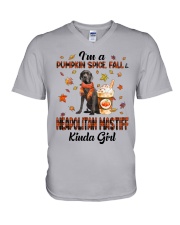 Pumpkin Kinda - Neapolitan Mastiff V-Neck T-Shirt tile