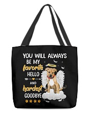 Hardest Goodbye - Pitbull Boxer Mix All-Over Tote tile