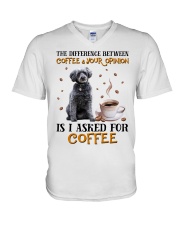 The Difference - GREY Schnoodle V-Neck T-Shirt tile