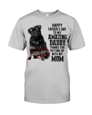 Happy father Day - Black Pug Classic T-Shirt front