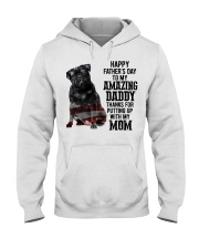Happy father Day - Black Pug Hooded Sweatshirt tile