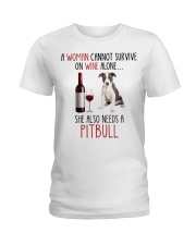 She Also Needs - Pitbull Ladies T-Shirt tile