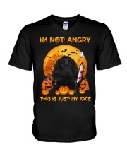 Angry - BLACK Cocker Spaniel V-Neck T-Shirt tile