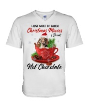 Hot Chocolate - English Setter 2 V-Neck T-Shirt tile