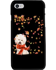 Leaf Scarf - CREAM Bichon Frise Phone Case tile