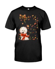 Leaf Scarf - CREAM Bichon Frise Classic T-Shirt front