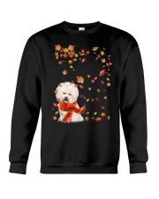 Leaf Scarf - CREAM Bichon Frise Crewneck Sweatshirt tile