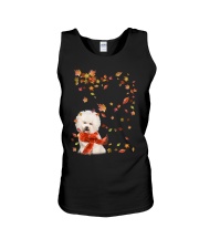 Leaf Scarf - CREAM Bichon Frise Unisex Tank tile