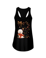 Leaf Scarf - CREAM Bichon Frise Ladies Flowy Tank tile