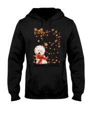 Leaf Scarf - CREAM Bichon Frise Hooded Sweatshirt tile