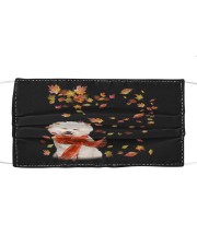 Leaf Scarf - CREAM Bichon Frise Mask tile