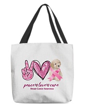 Cure - CREAM Toy Poodle All-Over Tote tile