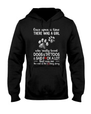 Girl Love Dog and Tattoos Hooded Sweatshirt front