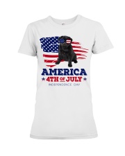 American 4th july - Pug Dog Premium Fit Ladies Tee tile