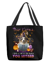 Karma - BLUE MERLE Australian Shepherd All-Over Tote tile