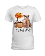 It is Fall - English Bulldog 1 Ladies T-Shirt tile