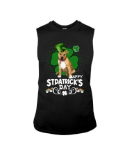 Happy Clover - Pitbull Boxer Mix Sleeveless Tee tile