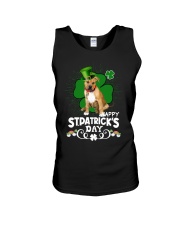 Happy Clover - Pitbull Boxer Mix Unisex Tank tile