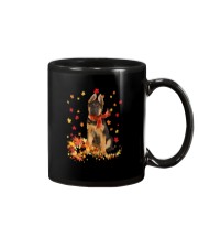 Autumn Leaves Scraf German Shepherd Mug tile