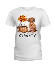 It is Fall - Dachshund 3 Ladies T-Shirt tile
